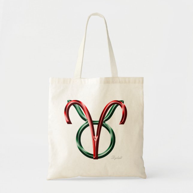 Aries Taurus Cusp Astrology Zodiac Sign Tote Bag (Front)