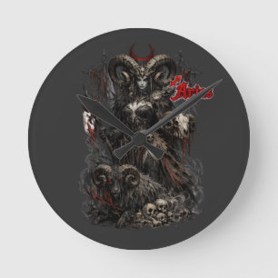 Aries — The Horned Harbinger Round Clock