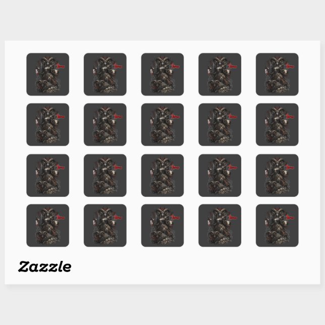  Aries — The Horned Harbinger Square Sticker (Sheet)