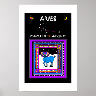 Aries The Ram 12" x 18" Poster