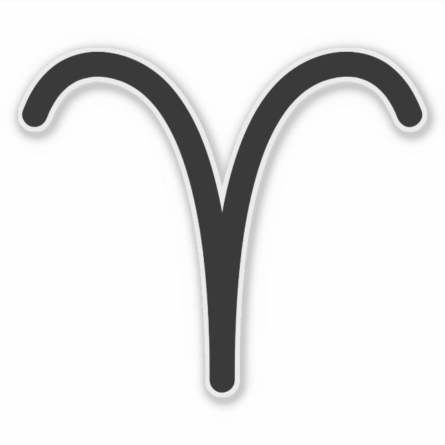 Aries the Ram black astrological symbol fire sign (Front)