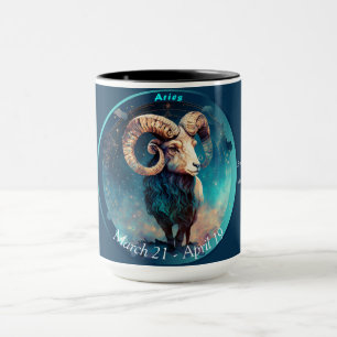 Aries the Ram Customizable "March 21 - April 19" Mug