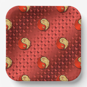 Aries the Ram Paper Plate