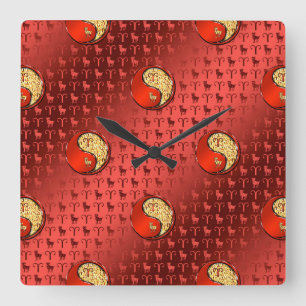 Aries the Ram Square Wall Clock
