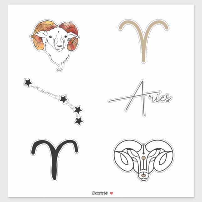 Aries the ram zodiac astrology birthday gold (Sheet)