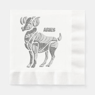 Aries the Ram Zodiac Napkin