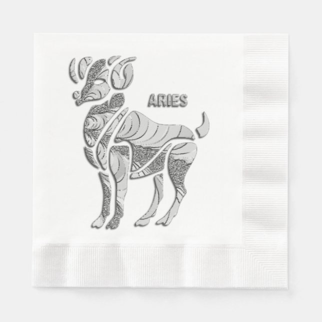 Aries the Ram Zodiac Napkin (Front)