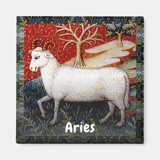 Aries the Ram Zodiac Sign Birthday Party Magnet (Front)