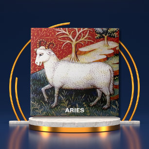 Aries the Ram Zodiac Sign Birthday Party Tile