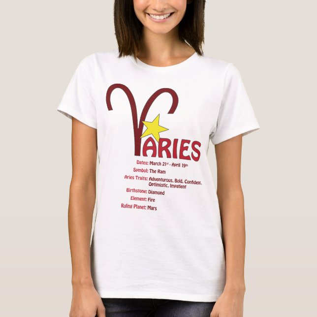 Aries Traits T-Shirt (Front)