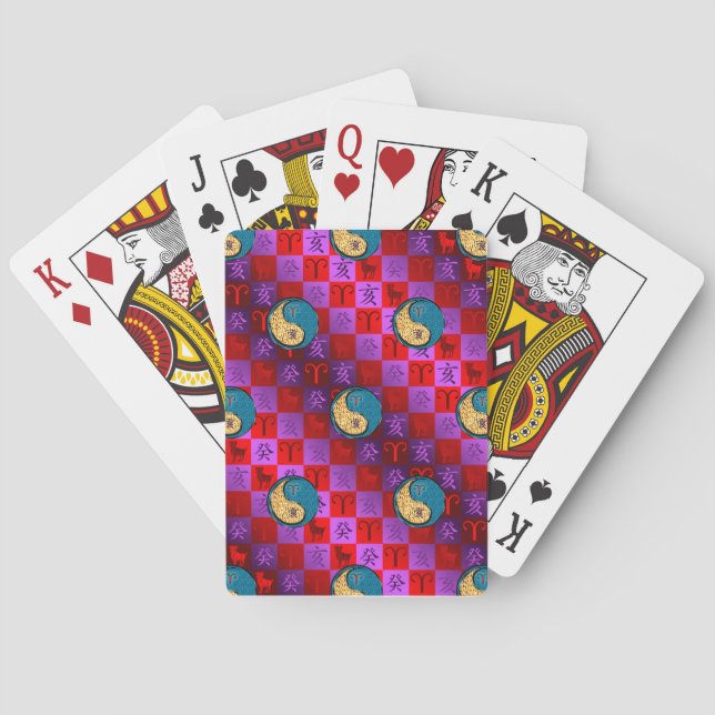 Aries & Water Boar Playing Cards (Back)