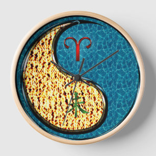 Aries & Water Goat Clock