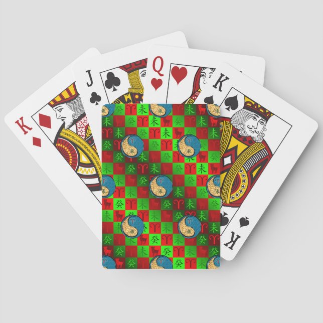 Aries & Water Goat Playing Cards (Back)