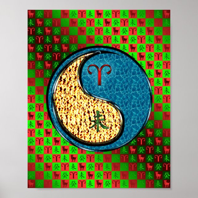 Aries & Water Goat Poster (Front)