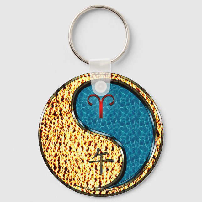 Aries & Water Horse Key Ring (Front)