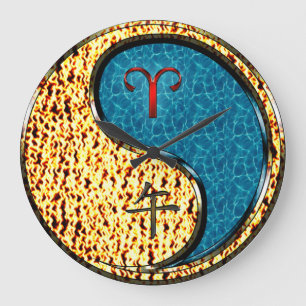Aries & Water Horse Large Clock