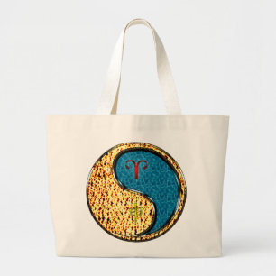 Aries & Water Monkey Large Tote Bag