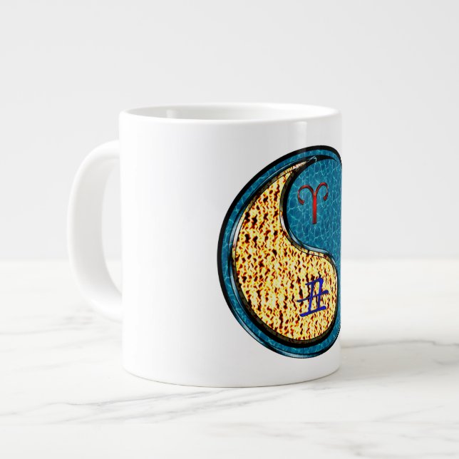 Aries & Water Ox Large Coffee Mug (Front Left)