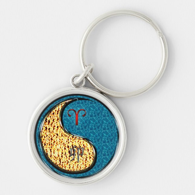 Aries & Water Rabbit Key Ring (Front)