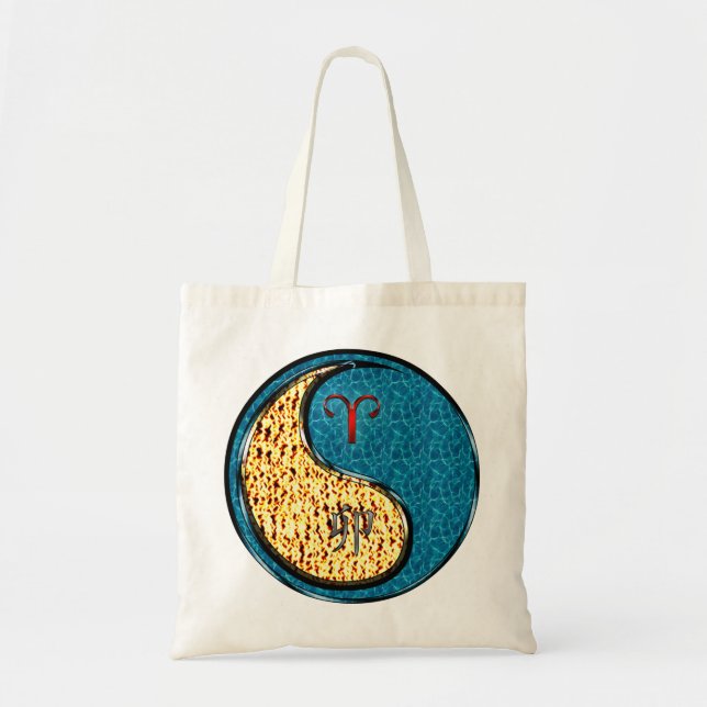 Aries & Water Rabbit Tote Bag (Front)