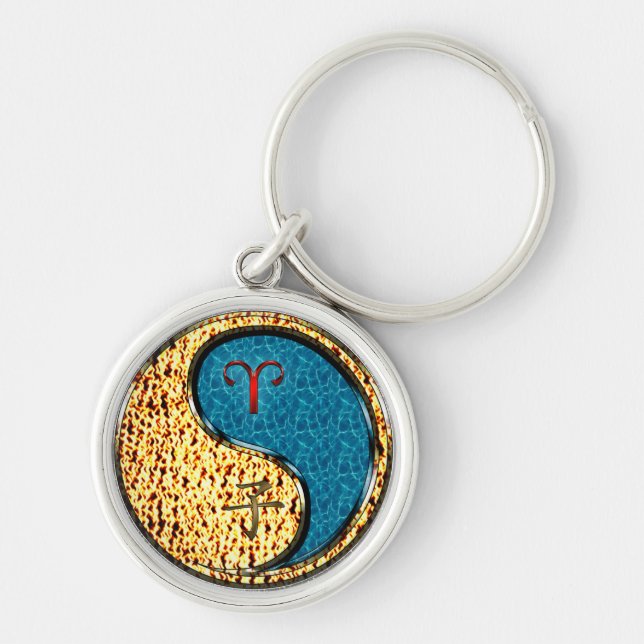 Aries & Water Rat Key Ring (Front)