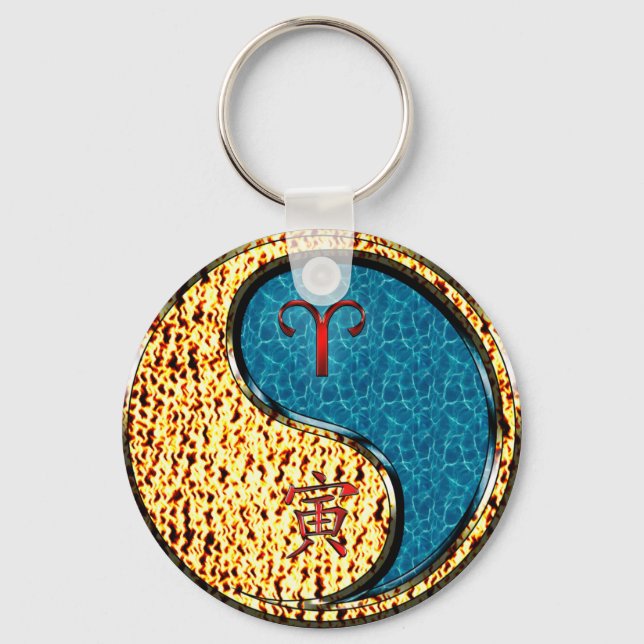 Aries & Water Tiger Key Ring (Front)