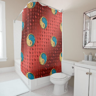 Aries & Water Tiger Shower Curtain