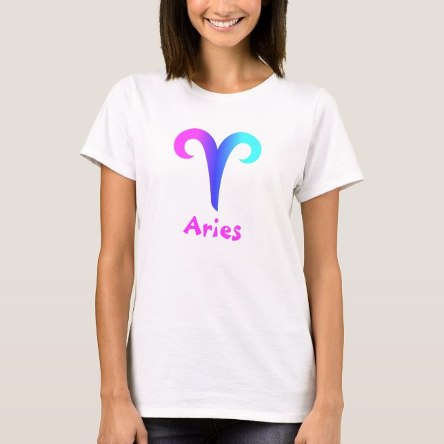 Aries womens white tshirt (Front)