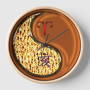 Aries & Wood Boar Clock