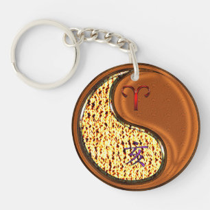 Aries & Wood Boar Key Ring