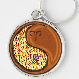 Aries & Wood Boar Key Ring