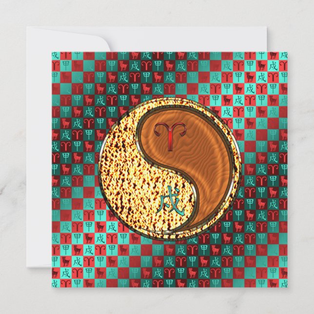 Aries & Wood Dog Card (Front)