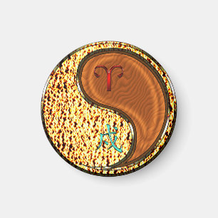 Aries & Wood Dog Magnet