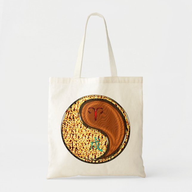 Aries & Wood Dog Tote Bag (Front)
