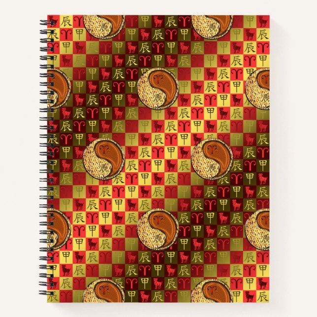 Aries & Wood Dragon Notebook (Front)