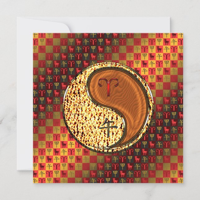 Aries & Wood Horse Card (Front)