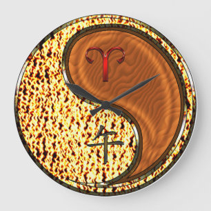 Aries & Wood Horse Large Clock