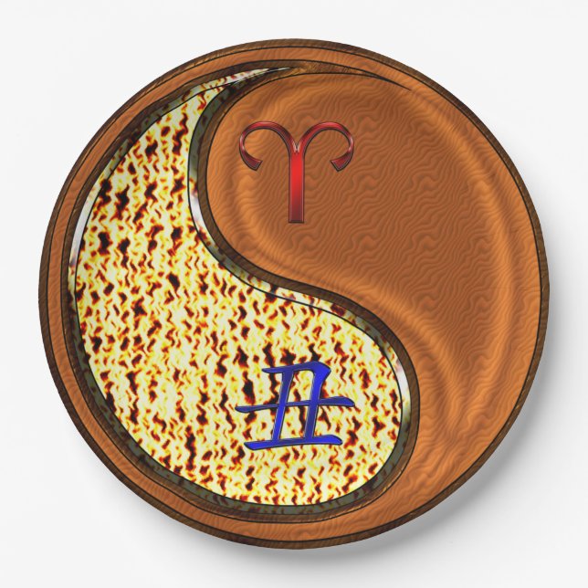 Aries & Wood Ox Paper Plate (Front)