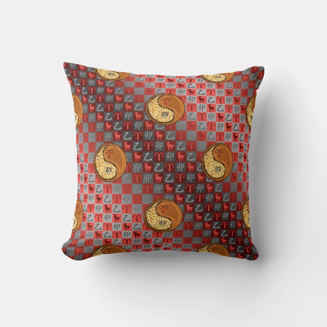 Aries & Wood Rabbit. Cushion (Front)