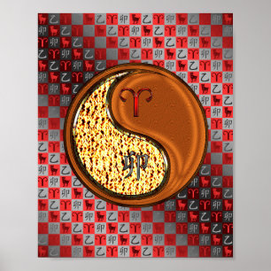 Aries & Wood Rabbit Poster