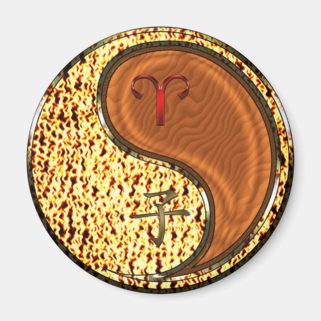 Aries & Wood Rat Magnet (Front)