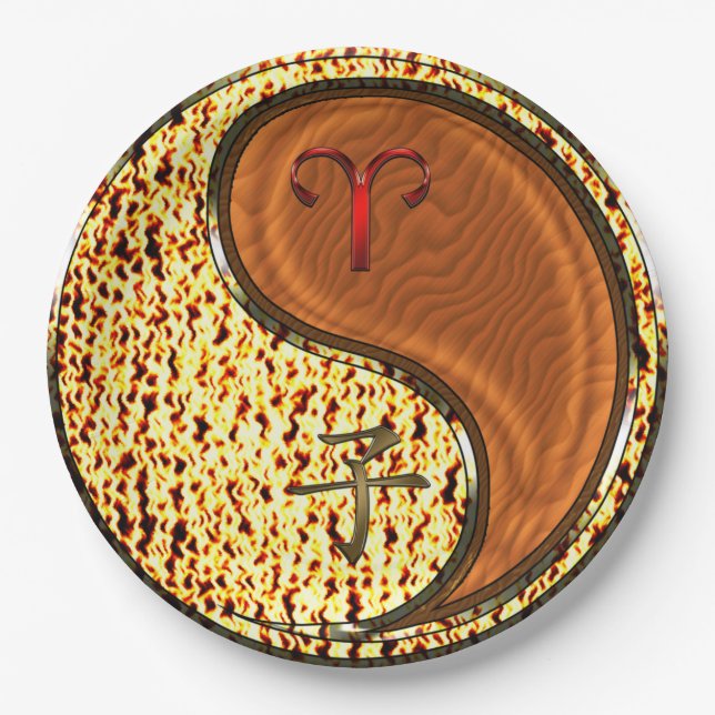 Aries & Wood Rat Paper Plate (Front)