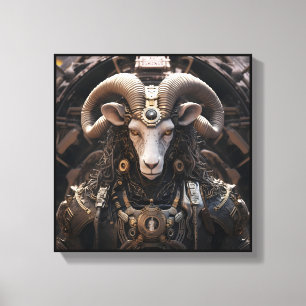 Aries Zodiac Art Canvas Print