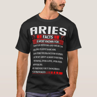 Aries Zodiac Birthday Aries Facts For men women bo T-Shirt
