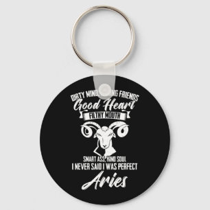 Aries Zodiac Birthday Horoscope March April Birth Key Ring