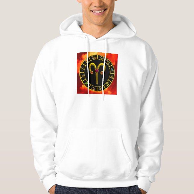 ARIES ZODIAC BIRTHDAY JEWEL HOODIE (Front)