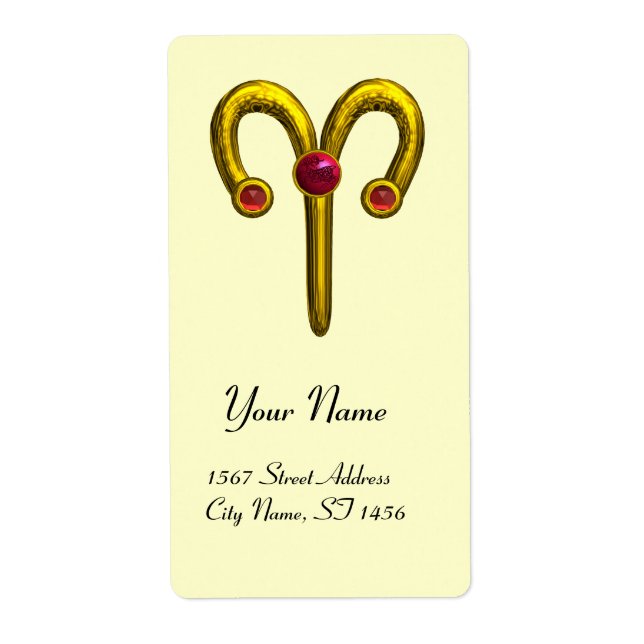 ARIES ZODIAC BIRTHDAY Red Ruby (Front)