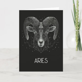Aries Zodiac Constellation Blank Folded Card