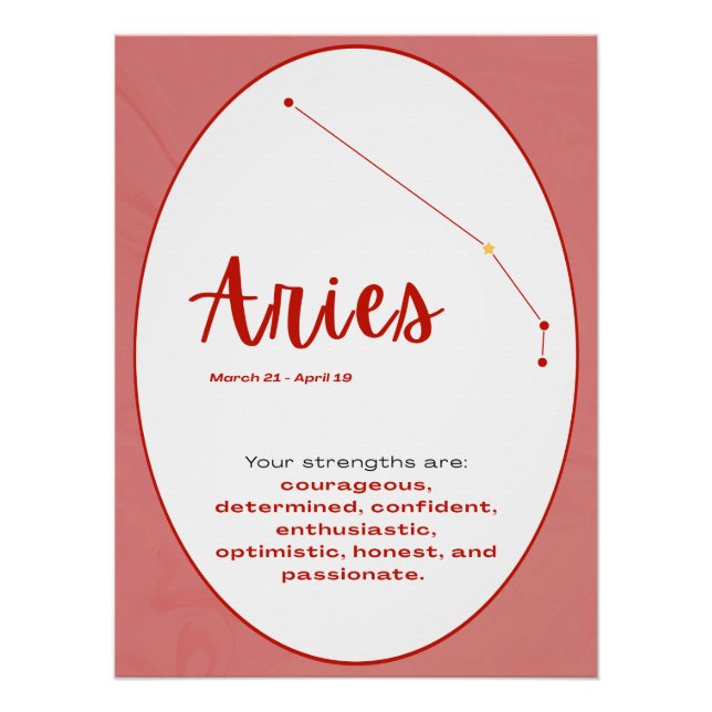 Aries Zodiac Constellation Sign Art Astrology (Front)