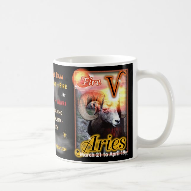 Aries Zodiac Cup or mug (Right)